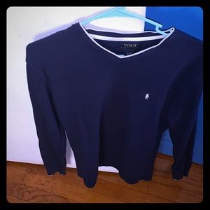 Navy Blue/White Polo Ralph Lauren Long Sleeve
